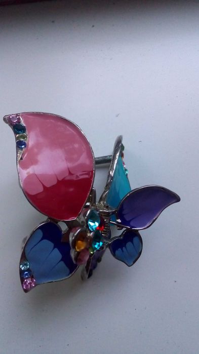 Заколка на волосы - металл / эмаль