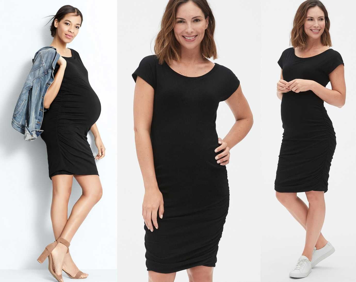 Sale! GAP Maternity nowa sukienka ciążowa czarna oryginał L