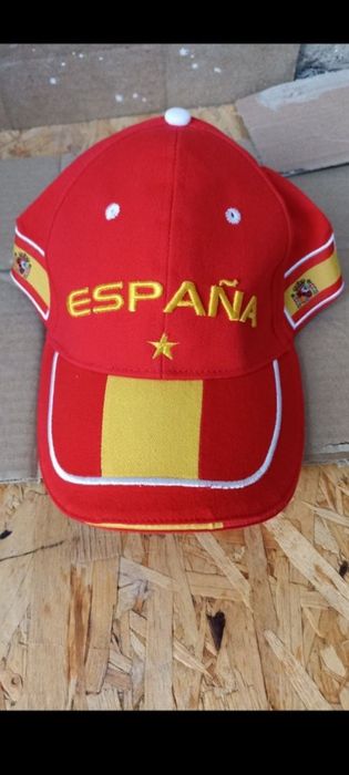 Czapka bejsbolówka w barwach Hiszpanii i napisem Espana czapka kibica
