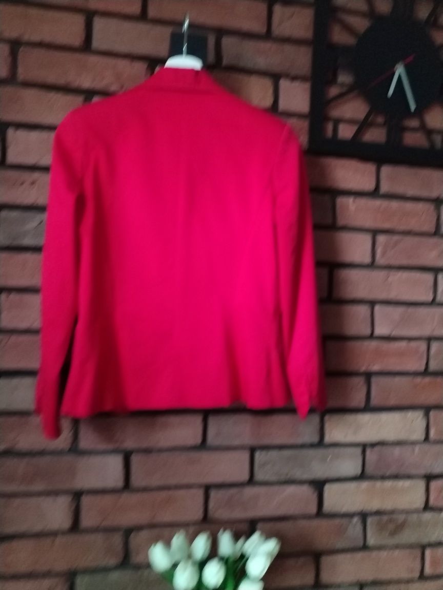 Żakiet, marynarka kolor czerwony New Look roz S