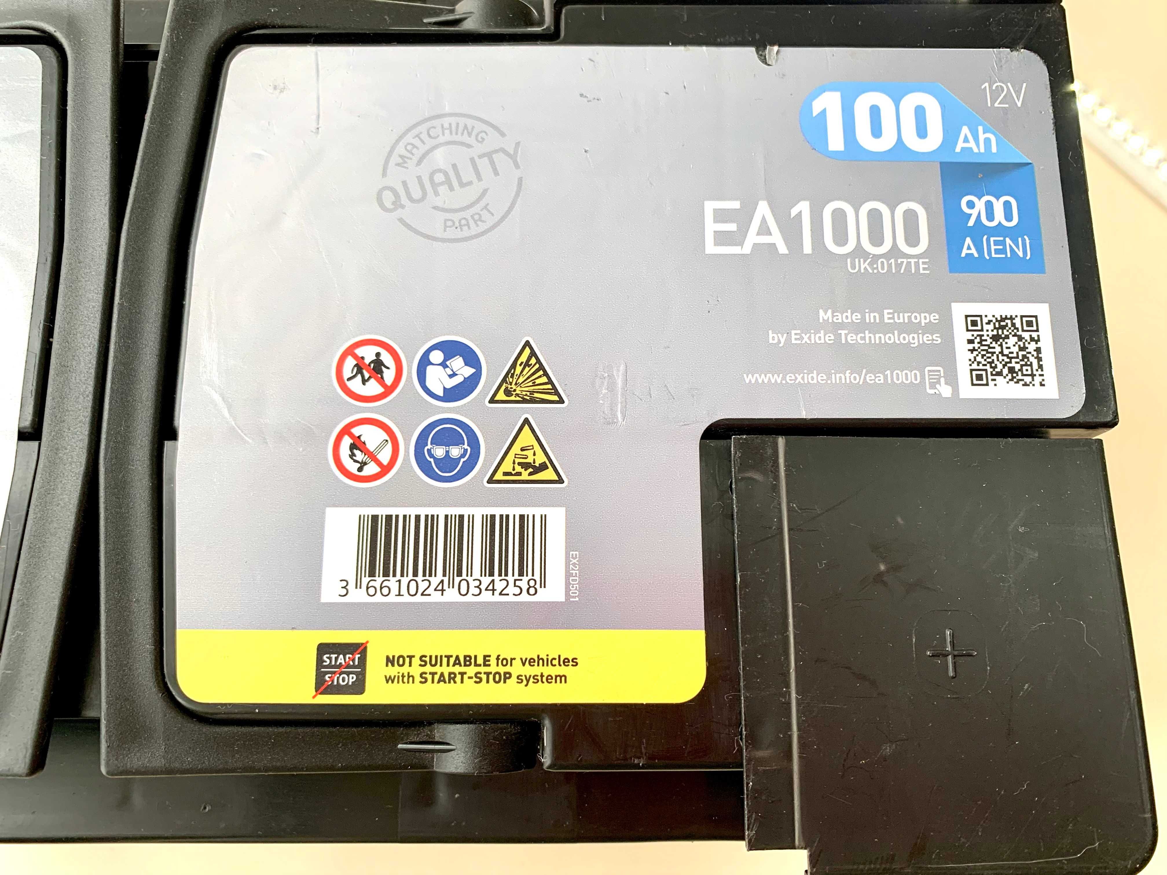Автомобильный аккумулятор EXIDE Premium 6СТ-100Ah АзЕ 900A (EN) EA1000