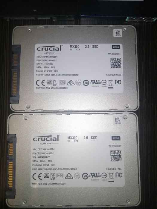 Продам SSD 120GB-500GB, SATA M.2