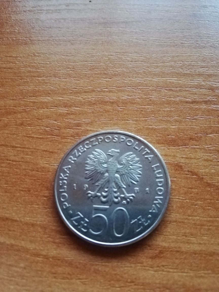 Moneta 50 złotych gen. Broni Władysław Sikorski 1981r(2sztuki)