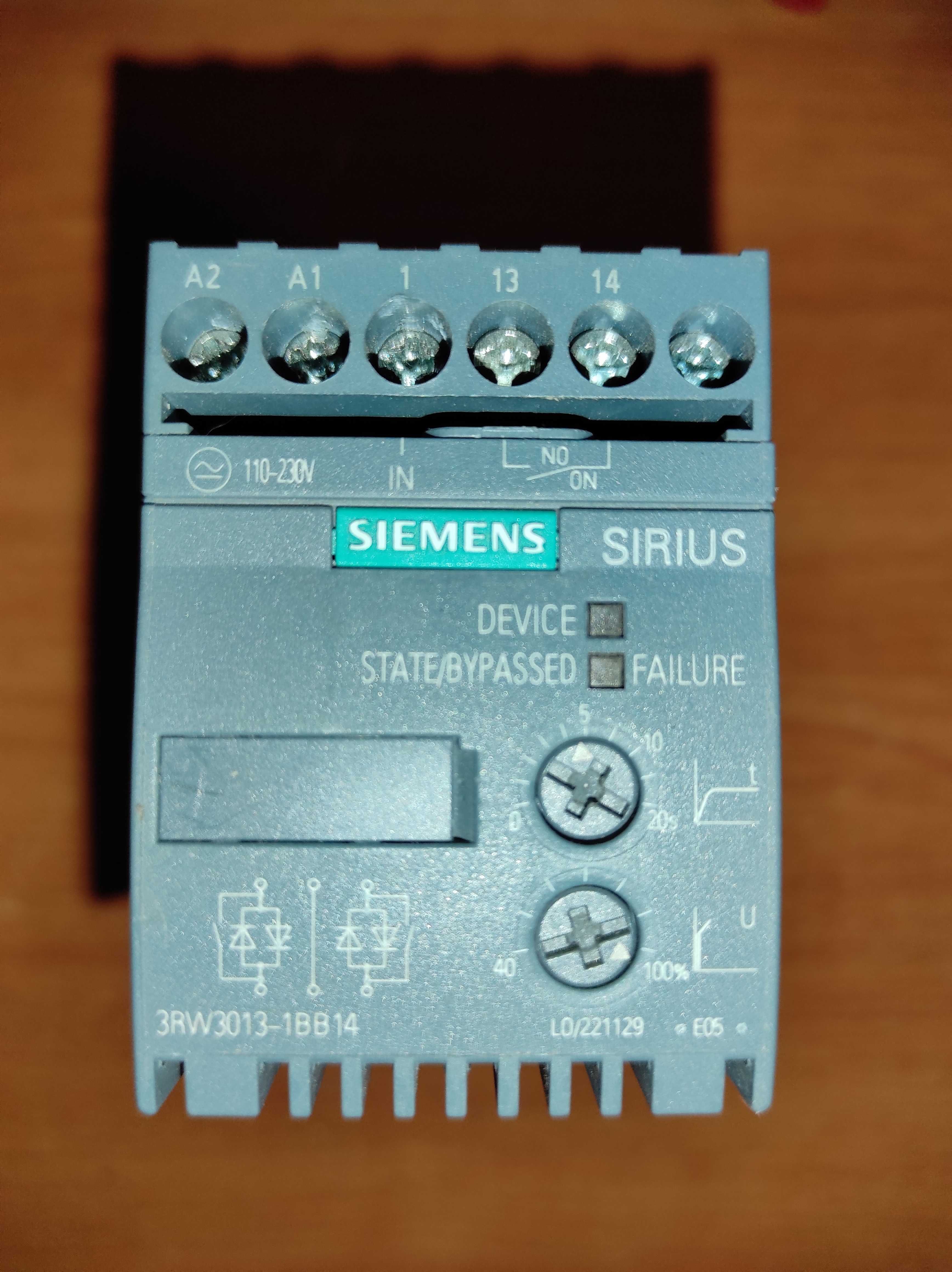 Плавный пуск SIEMENS 1,5 кВт, 3,6А, 3RW3013-1BB14