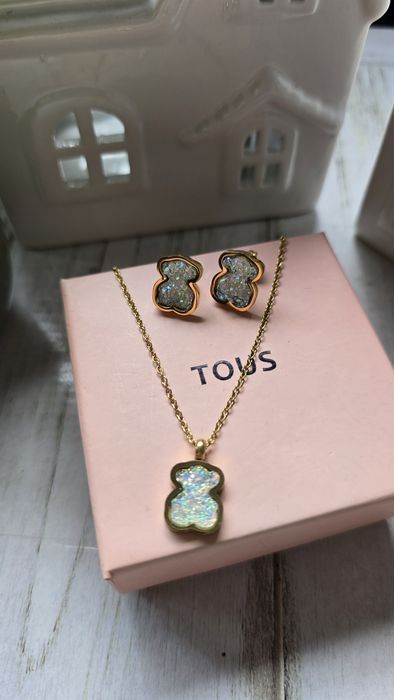 Komplet biżuterii z misiem, nowy