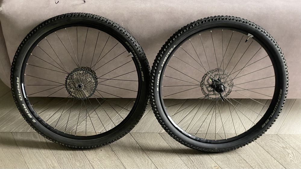 Koła 29” MTB CUBE Schwalbe tył 12/148 przod szpilka. Prawie nowe