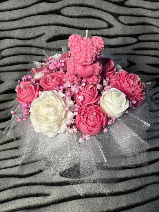 Flower Box, kwiatowe świece sojowe, rękodzieło, prezent okolicznościow