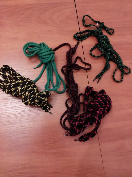 Sznurowadła np do traperów kolorowe, 5 par