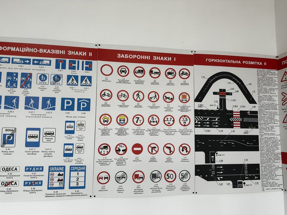 Плакати на твердій основі для автошколи