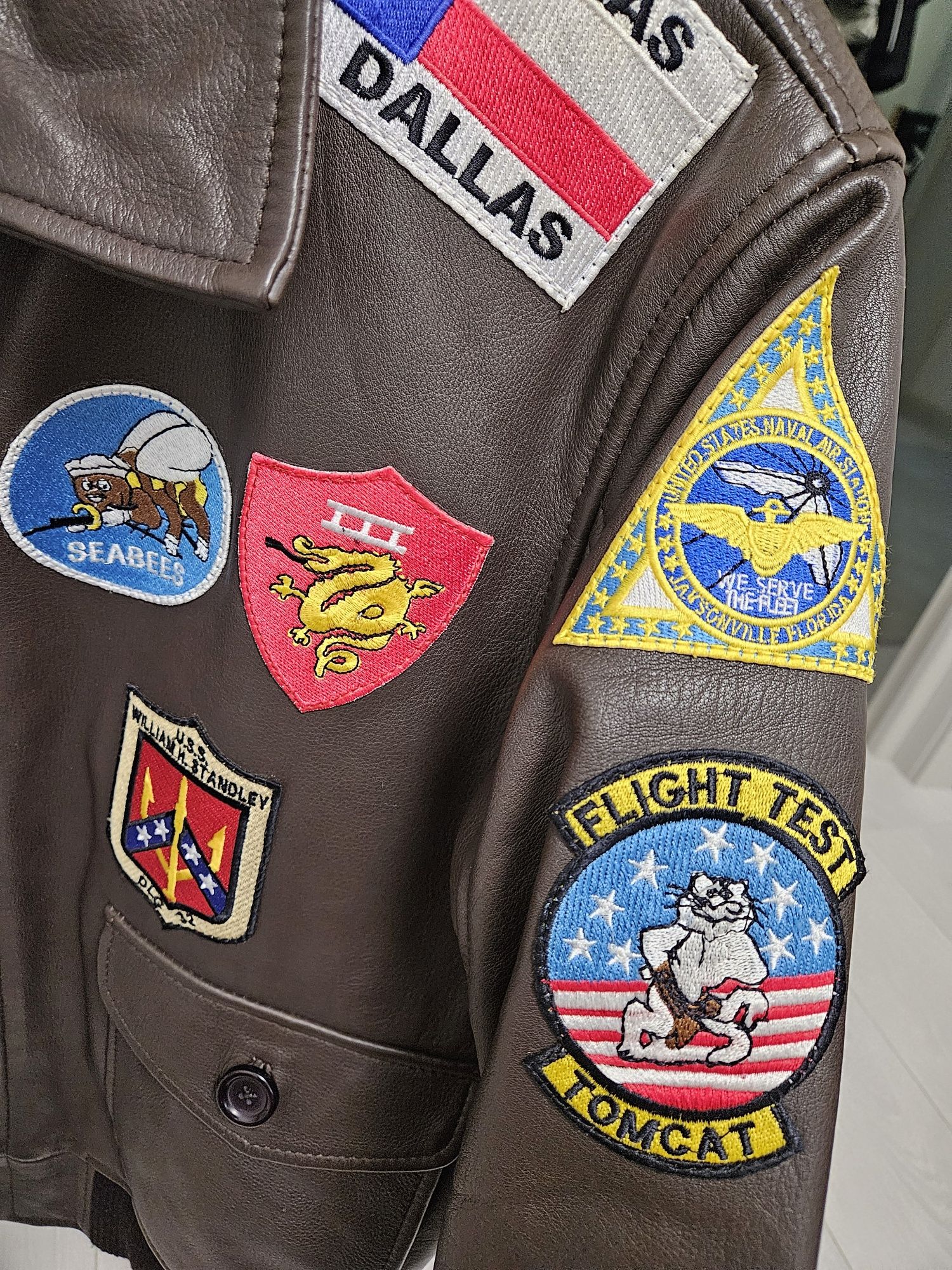 Мужская кожаная куртка Top Gun 44/46р