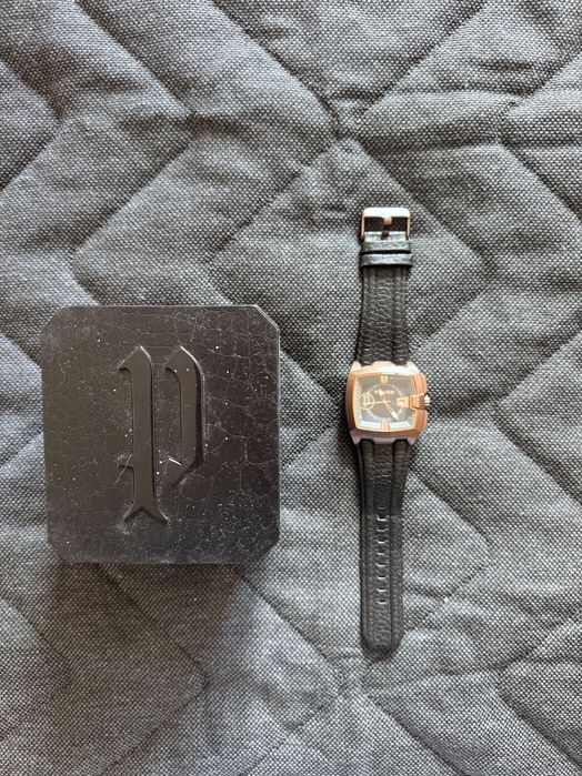 Relógio Police bracelete em pele