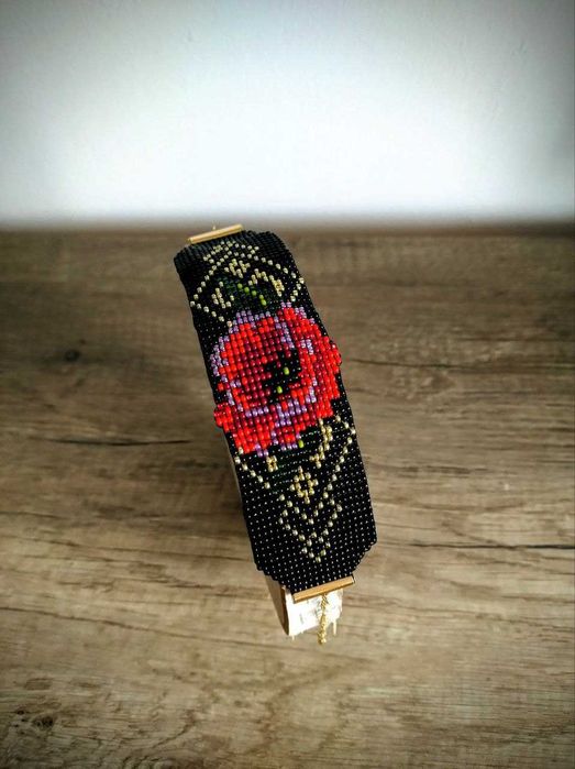 Bransoletka ręcznie robiona z czeskich koralików