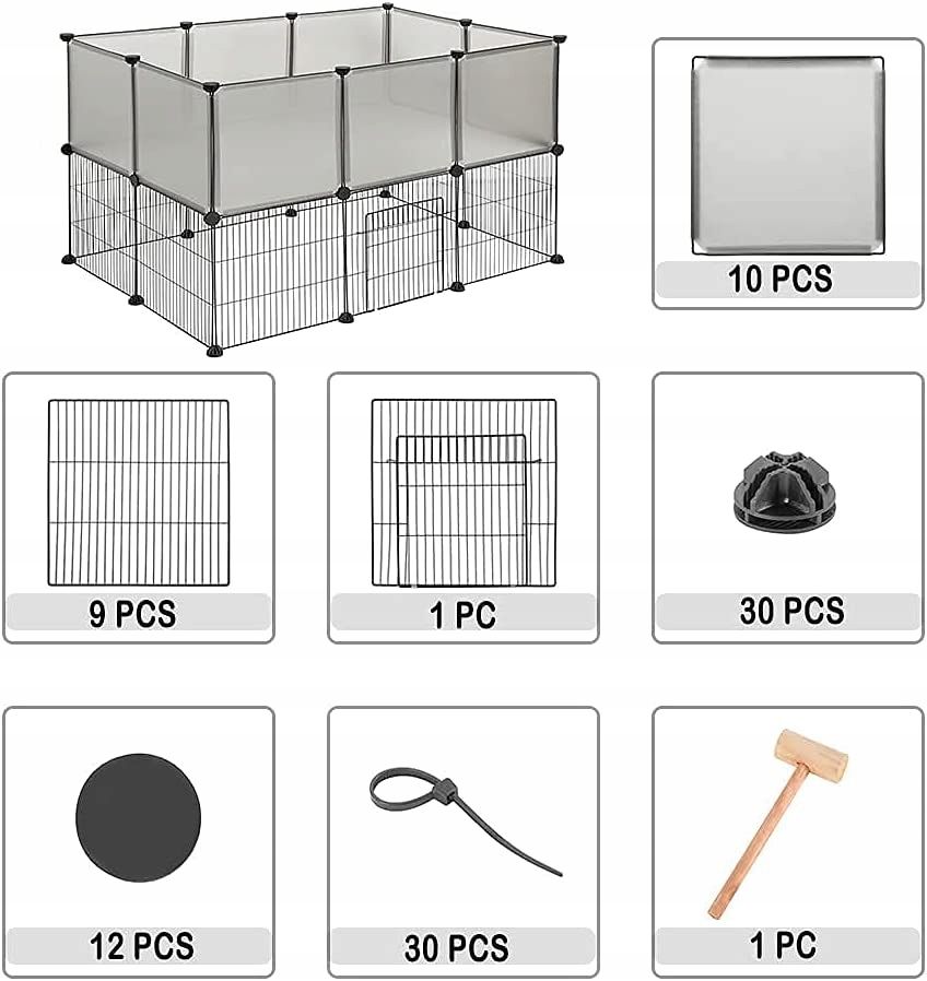 Wybieg klatka kojec dwa poziomy 107x72x72 zwierząt