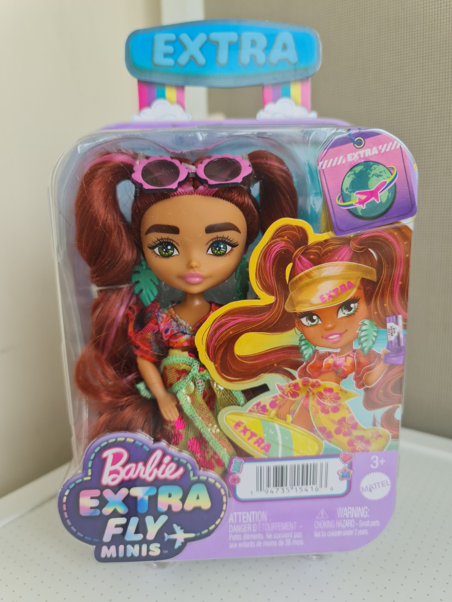 Барбі Barbie Extra Fly Minis Travel Doll, Beach Look