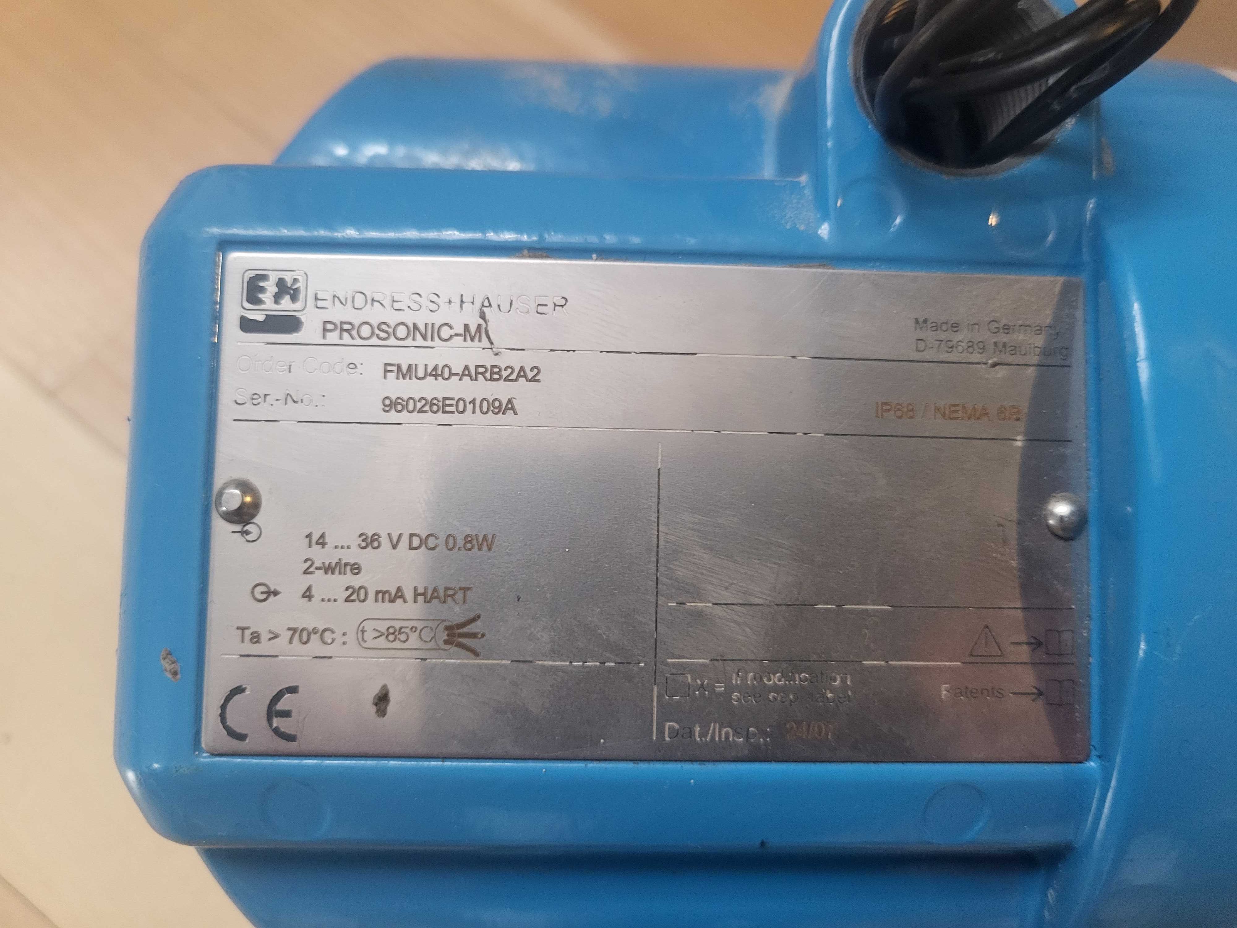 Sonda Prosonic FMU40 Endress Hauser czujnik poziomu cieczy