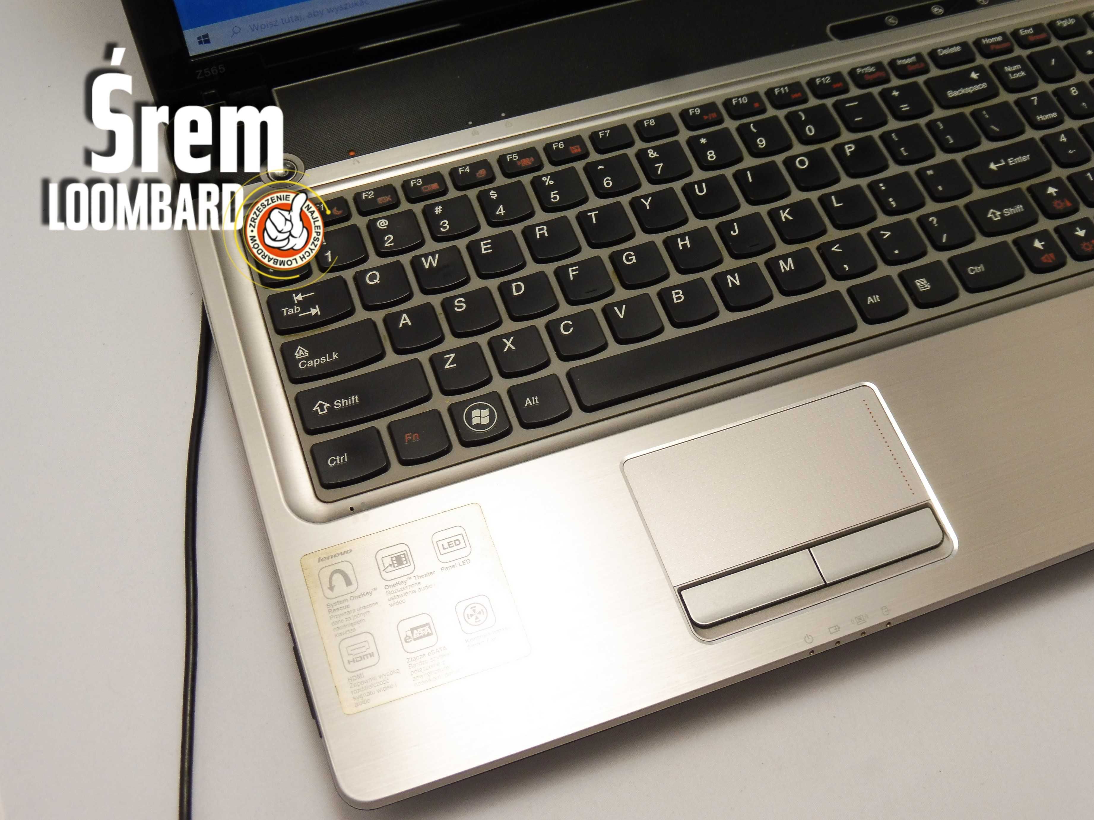 Laptop Lenovo Z565, Amd Turion II P520, 6gb/300gb, win 10, ład