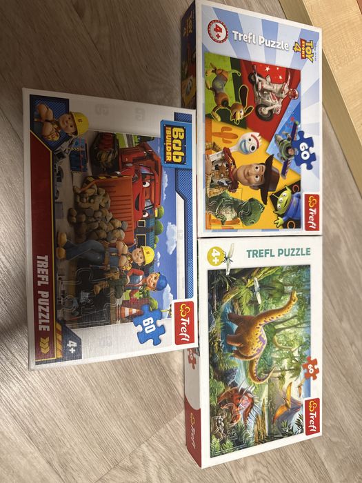 Пазли для хвопчика набір 3 по 60шт