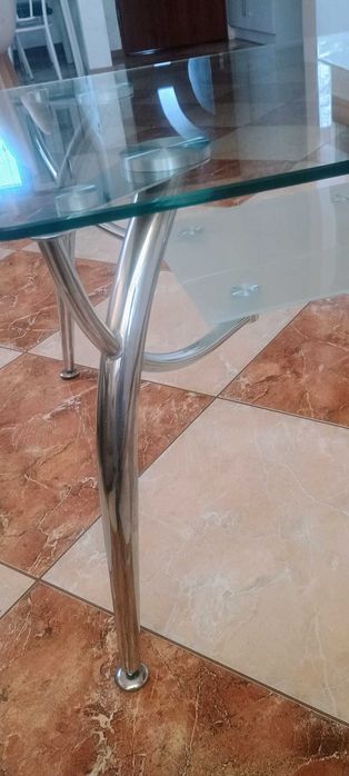 Stolik kawowy-ława ze szklanym blatem 70x70 NUGAT