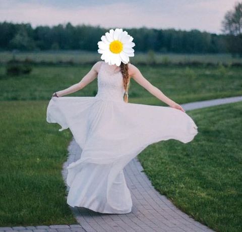 piękna suknia ślubna boho, rustykalna, muślin, rusałka, zwiewna, ślub