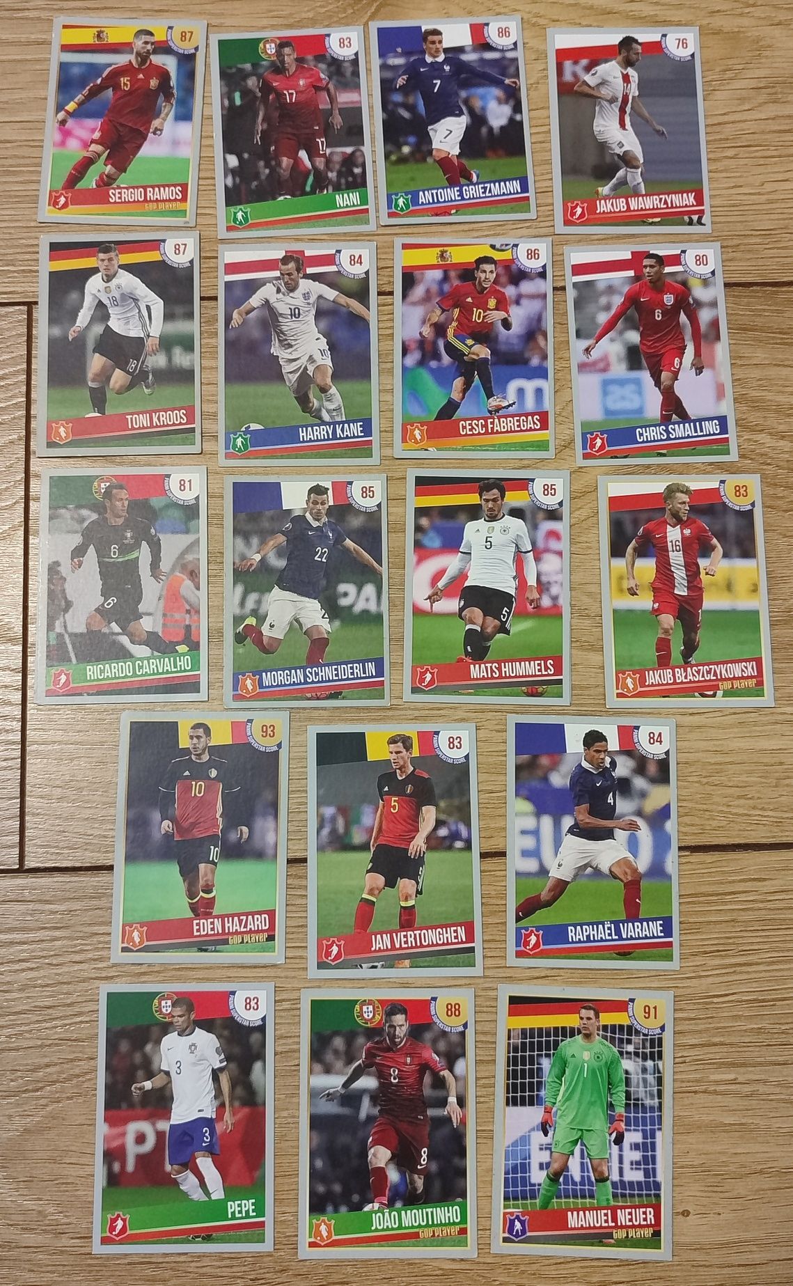 Wielka kolekcja kart piłkarskich