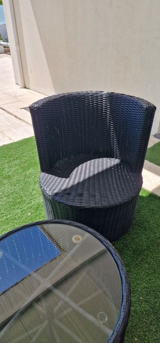 Conjunto jardim exterior em Rattan