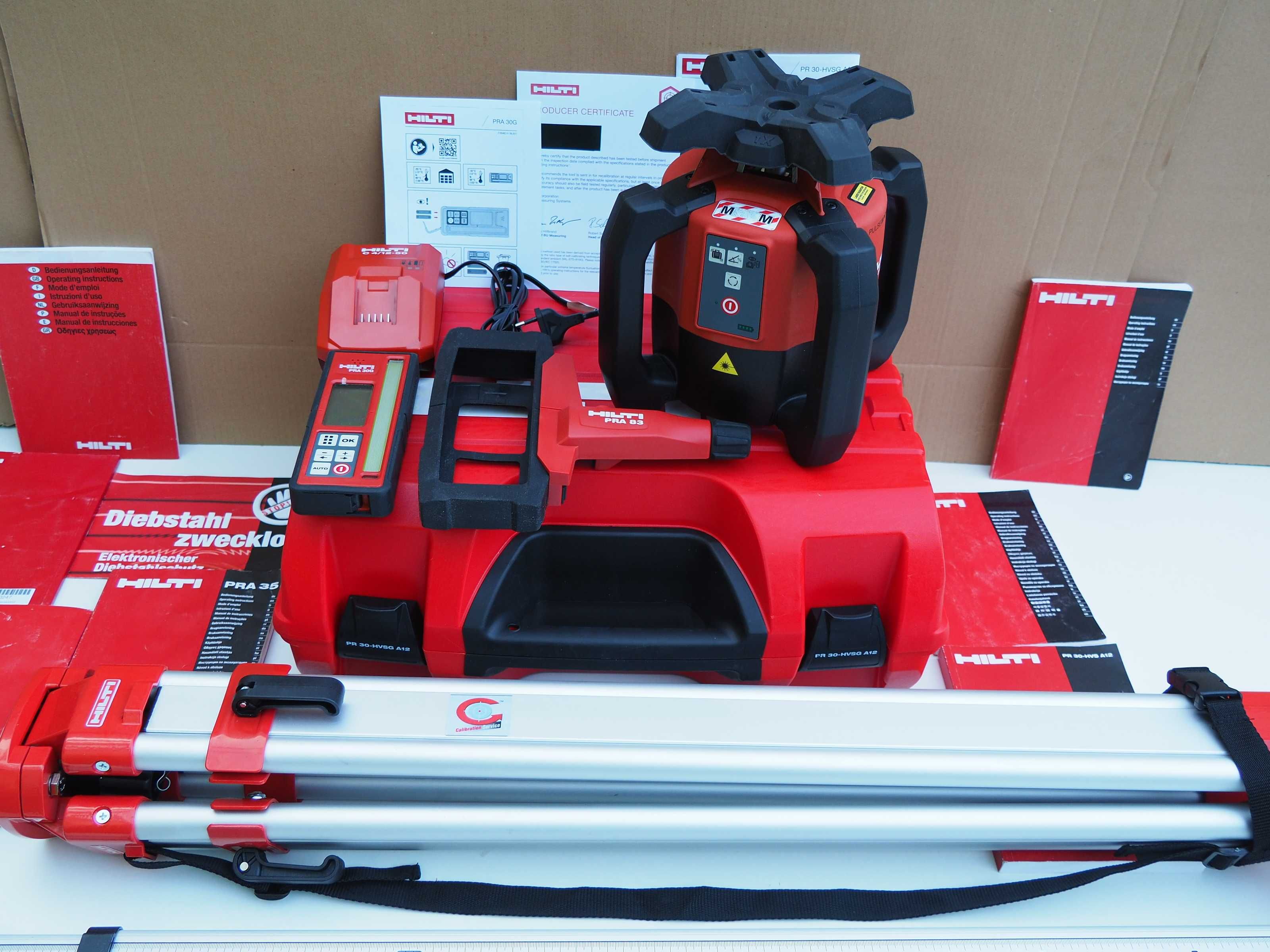 Przemyslowy niwelator HILTI PR 30 HVSG A12 zielony laser obrotowy