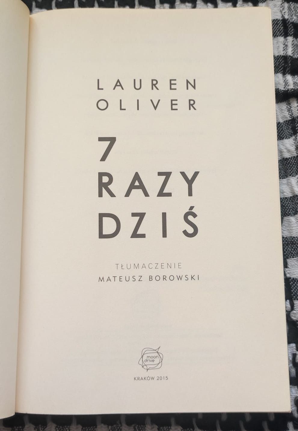 Lauren Oliver- 7 razy dziś