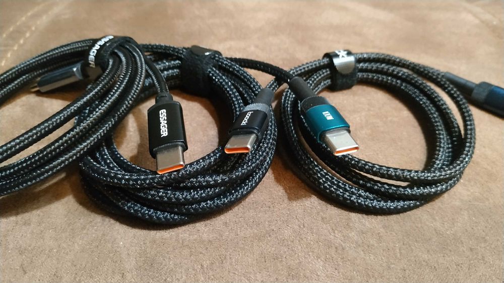 Кабель ESSAGER с дисплеем Type-C 100 W  1м Black