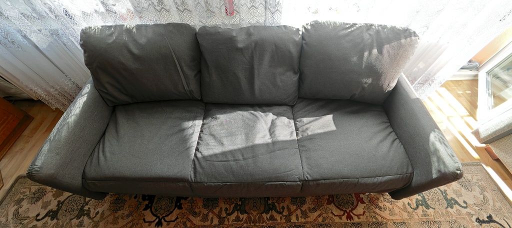 NOWA Sofa 3-osobowa, ciemnoszara, 180 cm, tapicerowana możliwy transpo