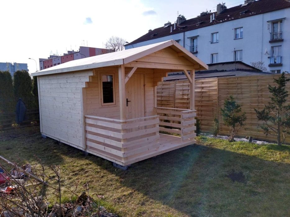 Domek STANDARD 11 m2 z pełnym zadaszeniem, kurnik, ogrodowy, z drewna