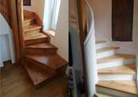 Cyklinowanie bezpyłowe Renowacja schodów Nowoczesne barwienie Listwy