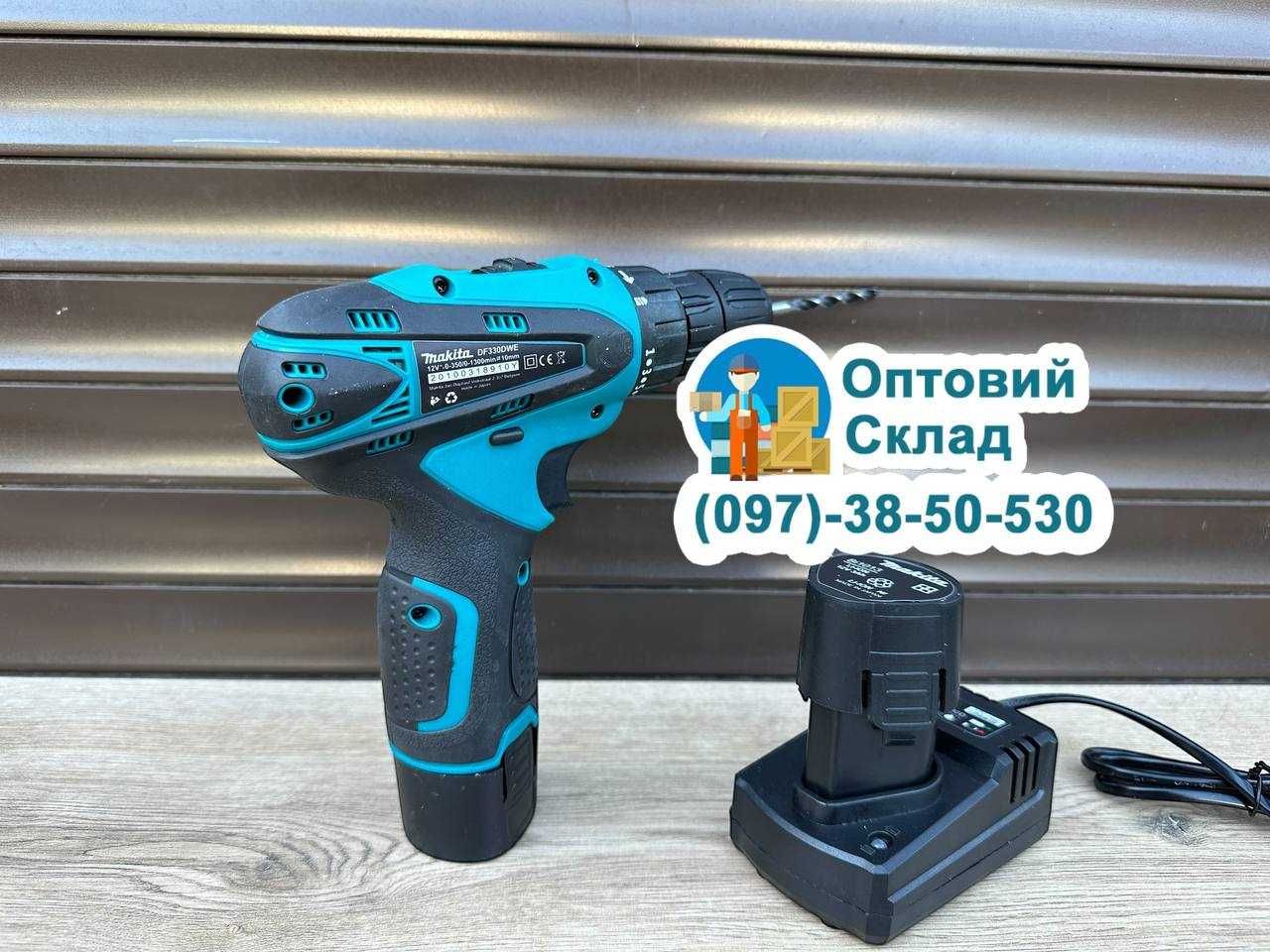 Якісний Акумуляторний Шуруповерт Makita DF330 Шурупокрут 12В/3А Макіта
