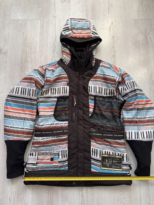 Męska kurtka narciarska Alpine pro L membrana ptx 10000 zimowa brązowa