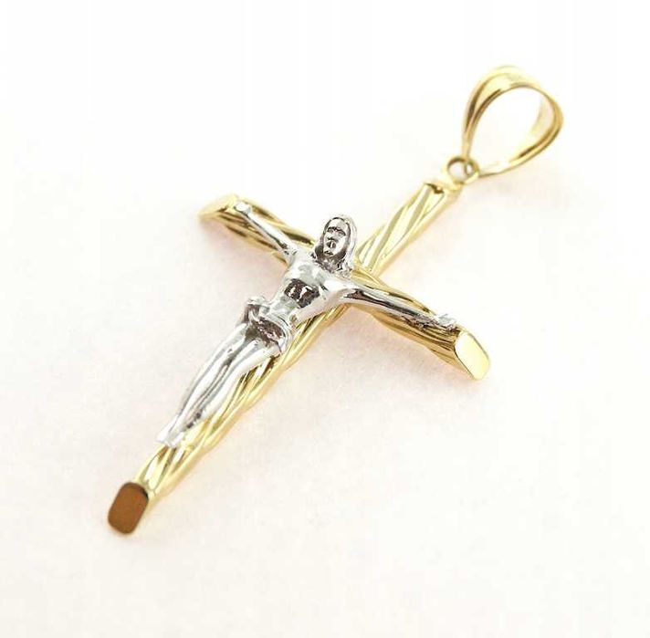 Uroczy złoty krzyżyk KRZYŻ ZŁOTO p.585