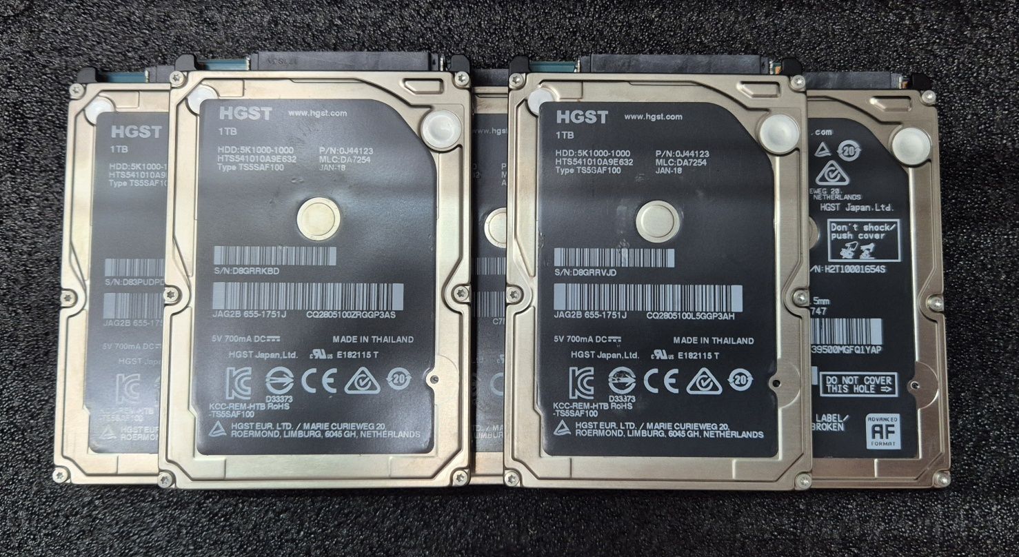 HDD 2.5 1TB Hitachi  б/у (20 шт.)