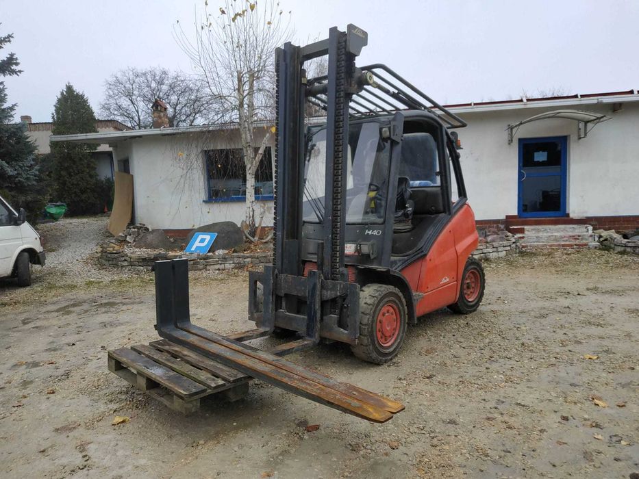 Linde H40 H45 H50 Gaz 4000kg Wózek widłowy UDT faktura paleciak 240cm