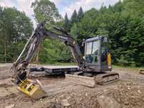 Roboty ziemne wynajem koparki VOLVO ECR 40D koparka 4 tony , 2 łyzki T
