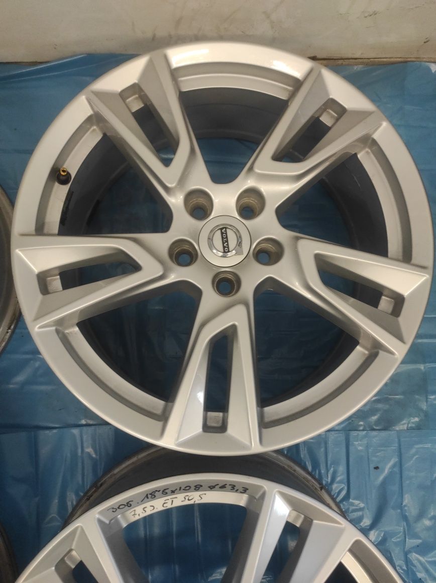 305 Felgi aluminiowe ORYGINAŁ VOLVO R 18 5x108 otwór 63,3 Bardzo Ładne