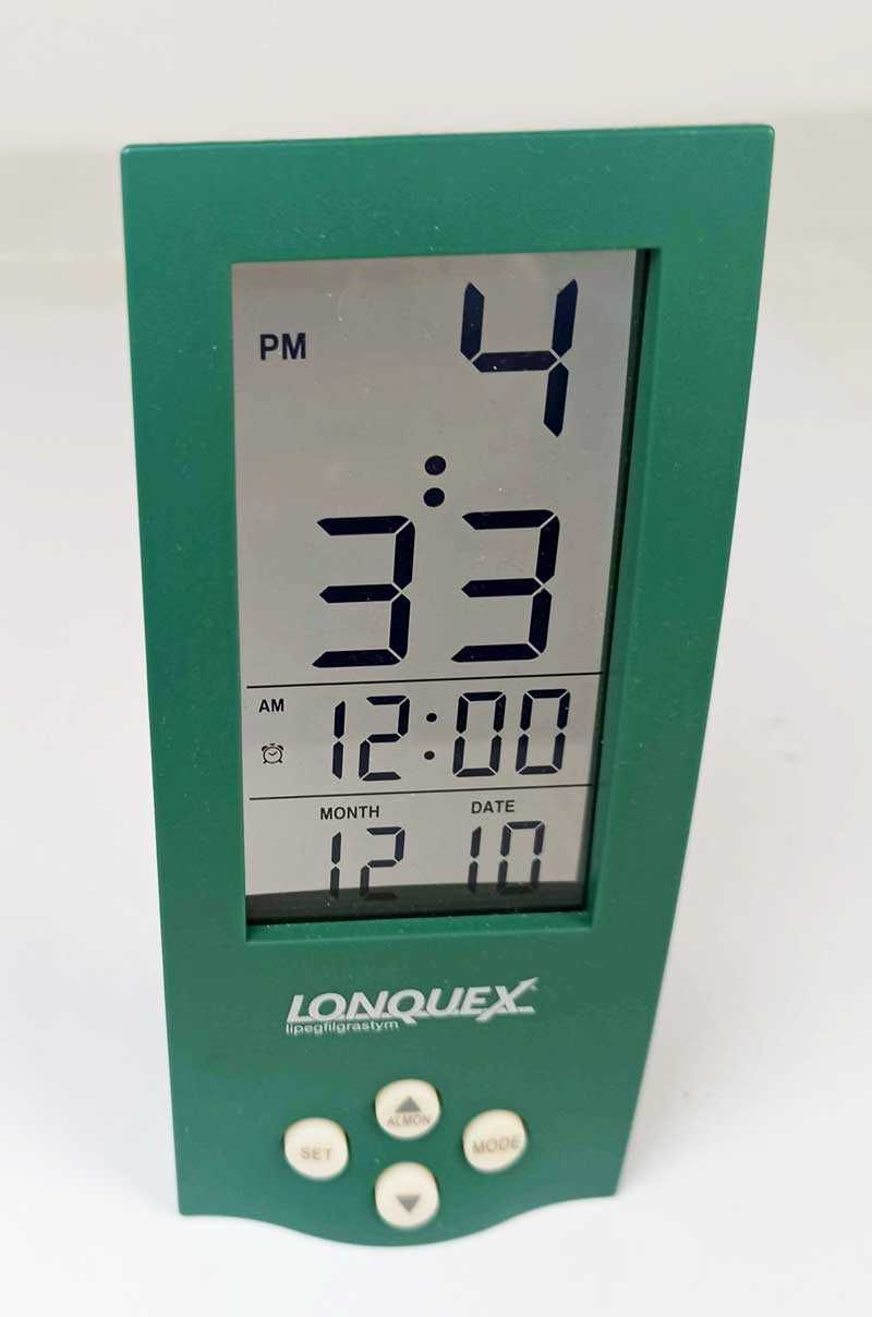 ZEGAREK stacjonarny elektroniczny stojący na biurko KALENDARZ BUDZIK