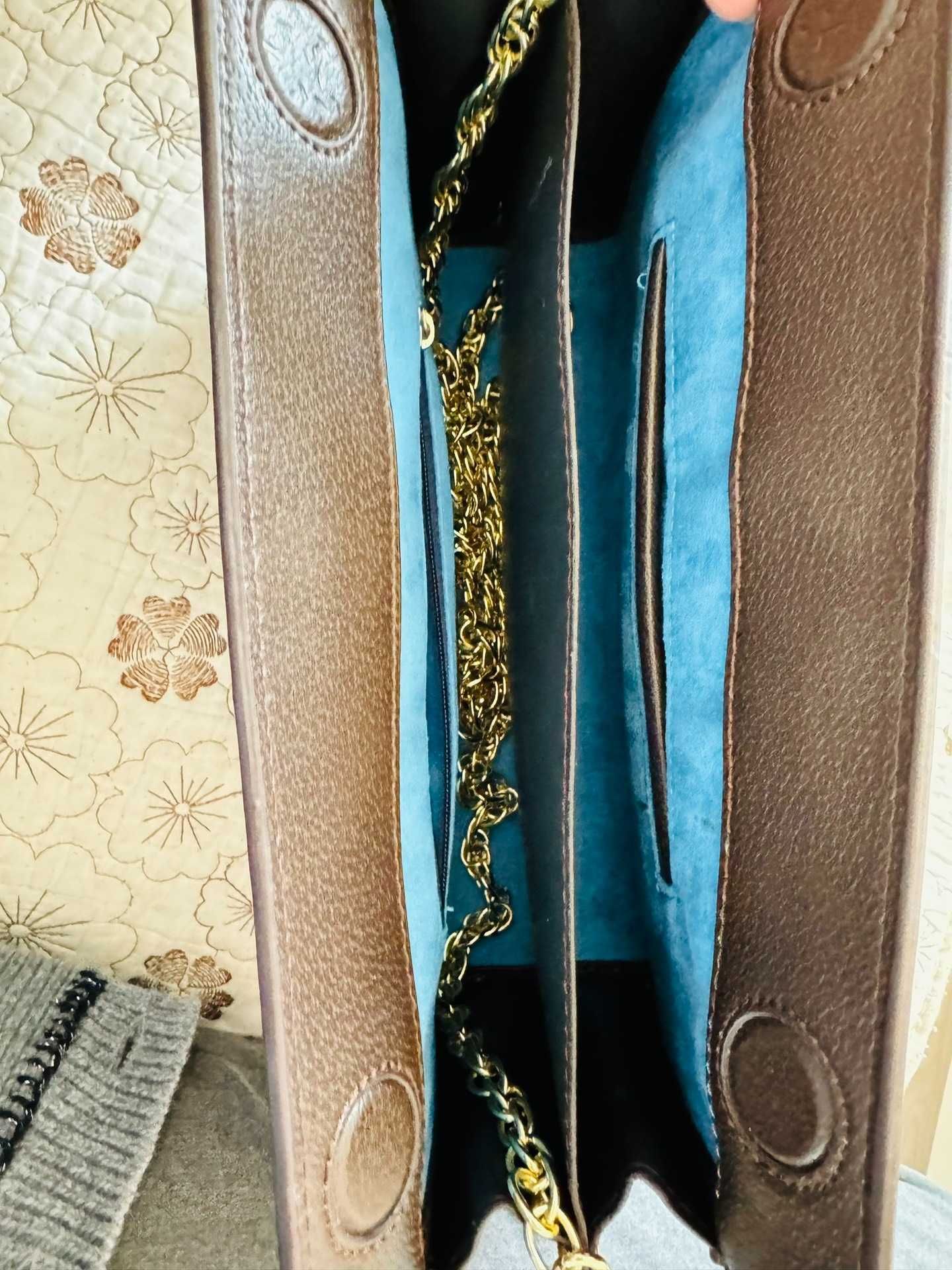 Torebka Gucci Ophidia z monogramem i łańcuszkiem