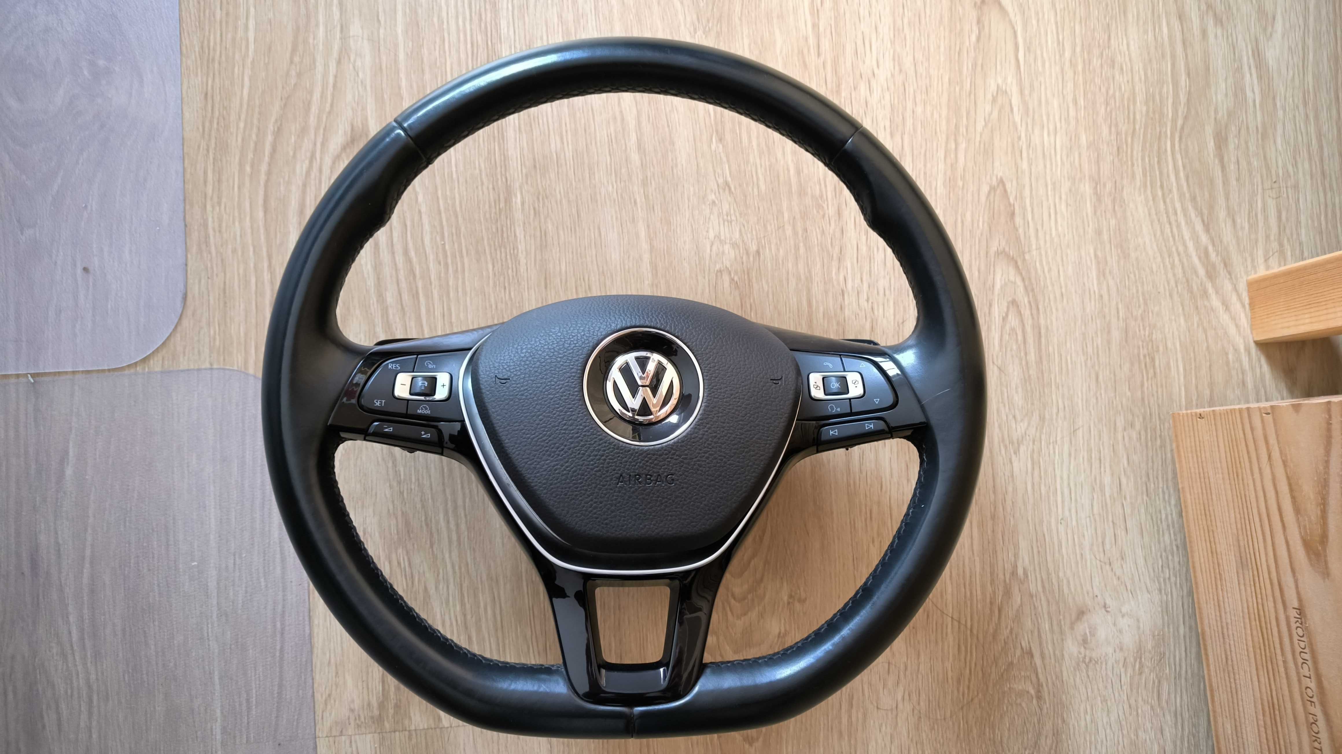 Volante VW Golf VII 7 Passat B8, patilhas e comando (2013-20) + Airbag