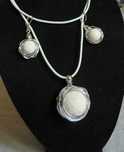 Koral biały, kule w drucie, oryginalna biżuteria, wire wrapping