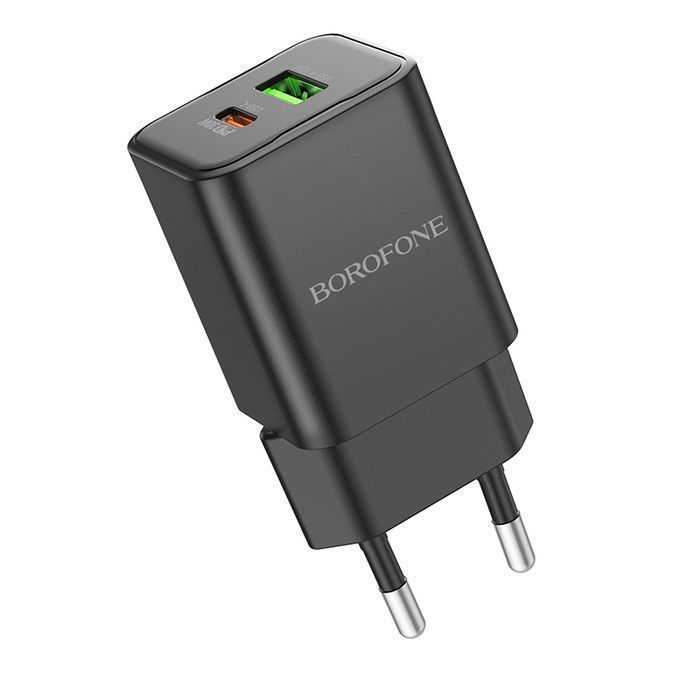 Ładowarka sieciowa BN14 Royal GaN - USB + Typ C - QC 3.0 PD 30W czarna