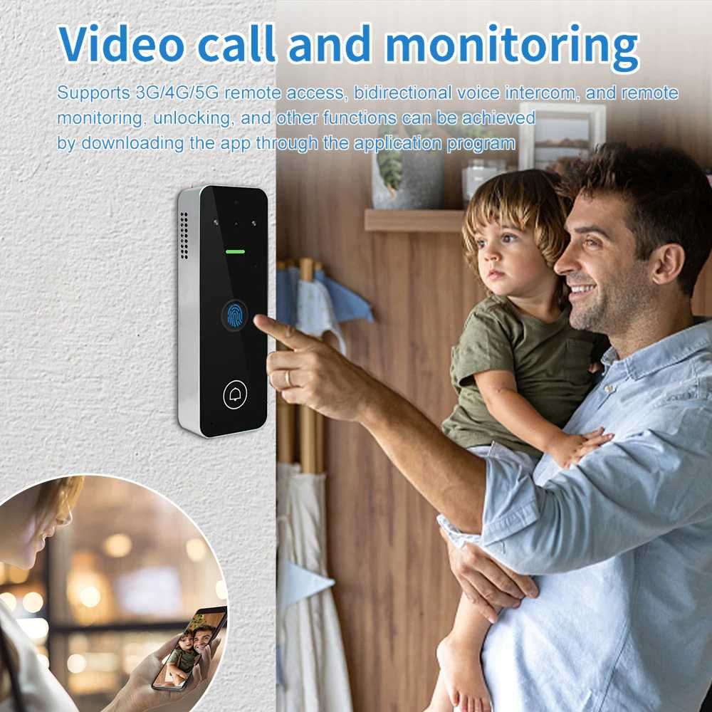 Tuya Smart Life WiFi Video Intercom, Sistema De Controle De Acesso