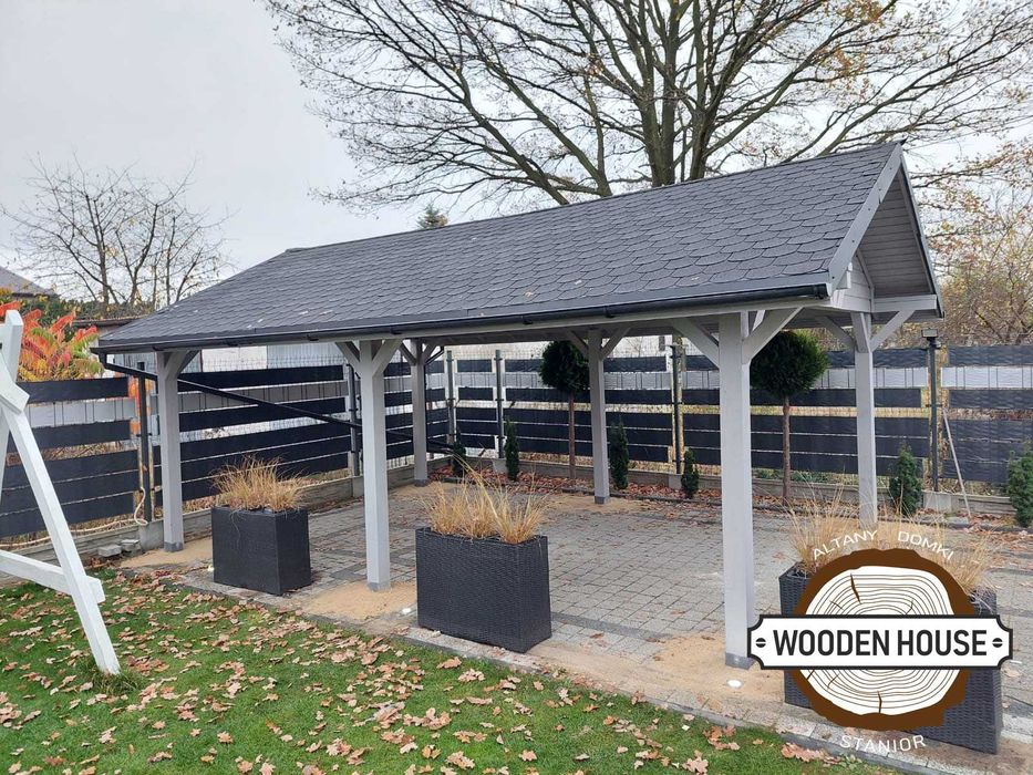 Carport drewniany 6x3 m – wiata garażowa, montaż i dostawa