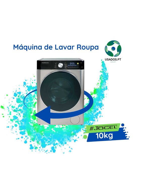 Máquina de Lavar Roupa Inox 10kg Jocel 1400rpm Classe A