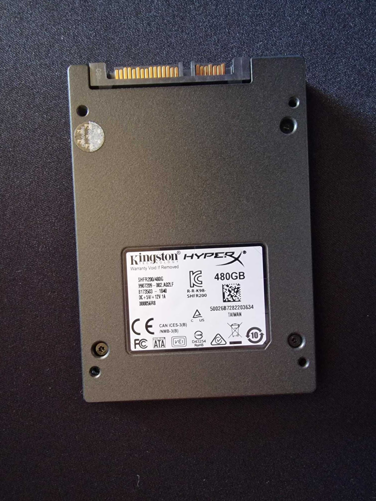 Kingston HyperX FURY SSD 480GB RGB - Como Novo
