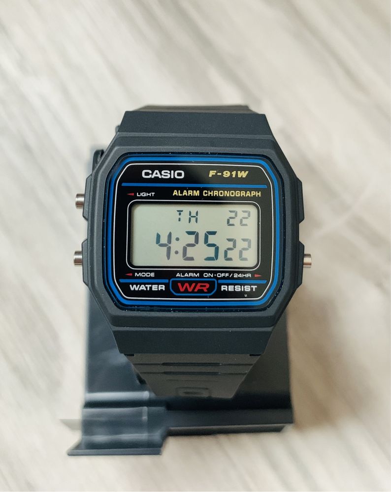 NEW Годинник Casio F-91W-1CR + Гарантія +Оригінал!!!