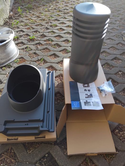 Podstawa dachowa kominek aluminiowy antracyt angora bergamo