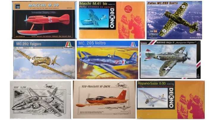 Kits 1/72 Aviões franceses, italianos e espanhóis